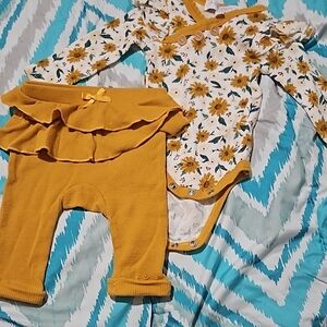 Sunflower Baby Outfit Set